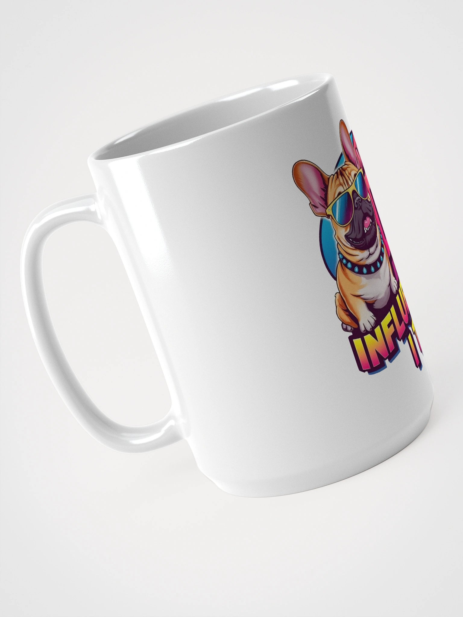 Original KLERIK Badge White Glossy Mug - My dog is the only influencer i trust product image (3)