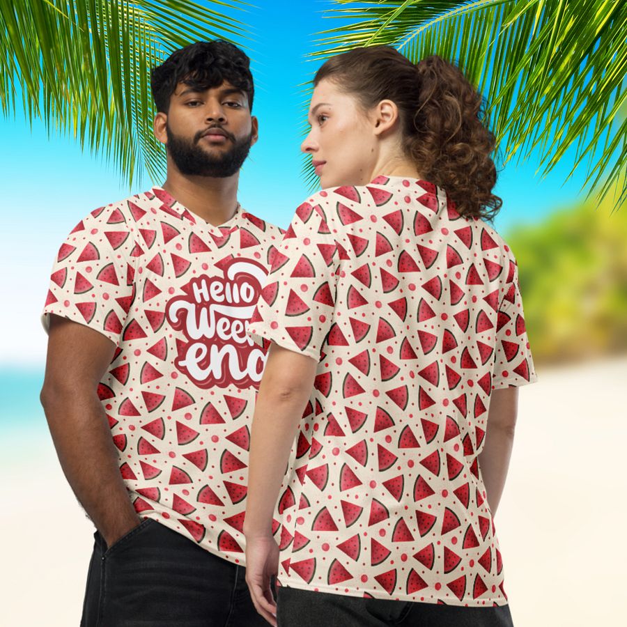 Hello Weekend Watermelon All Over Print Jersey Top product image (7)