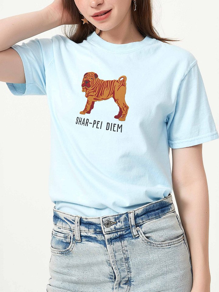 Shar-Pei Diem T-Shirt(Embroidered) of a Chinese Shar-Pei(Tan) product image (2)
