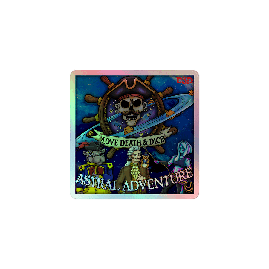 Love Death and Dice: Astral Adventures – Holographic Sticker product image (1)