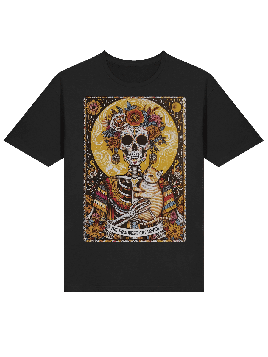 Floral Skeleton With Cat - T-Shirt product image (10)