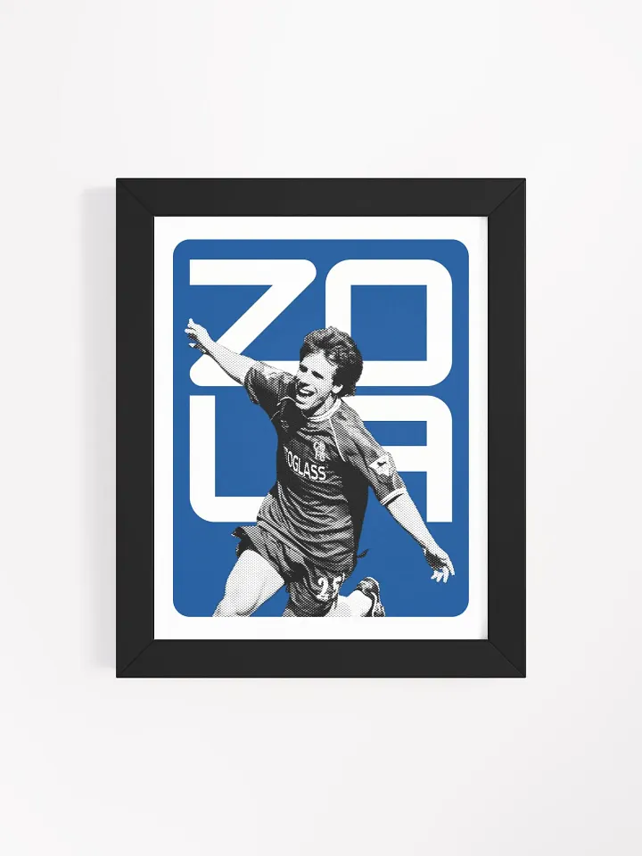 Gianfranco Zola BW Chelsea Name Art Framed Print product image (1)
