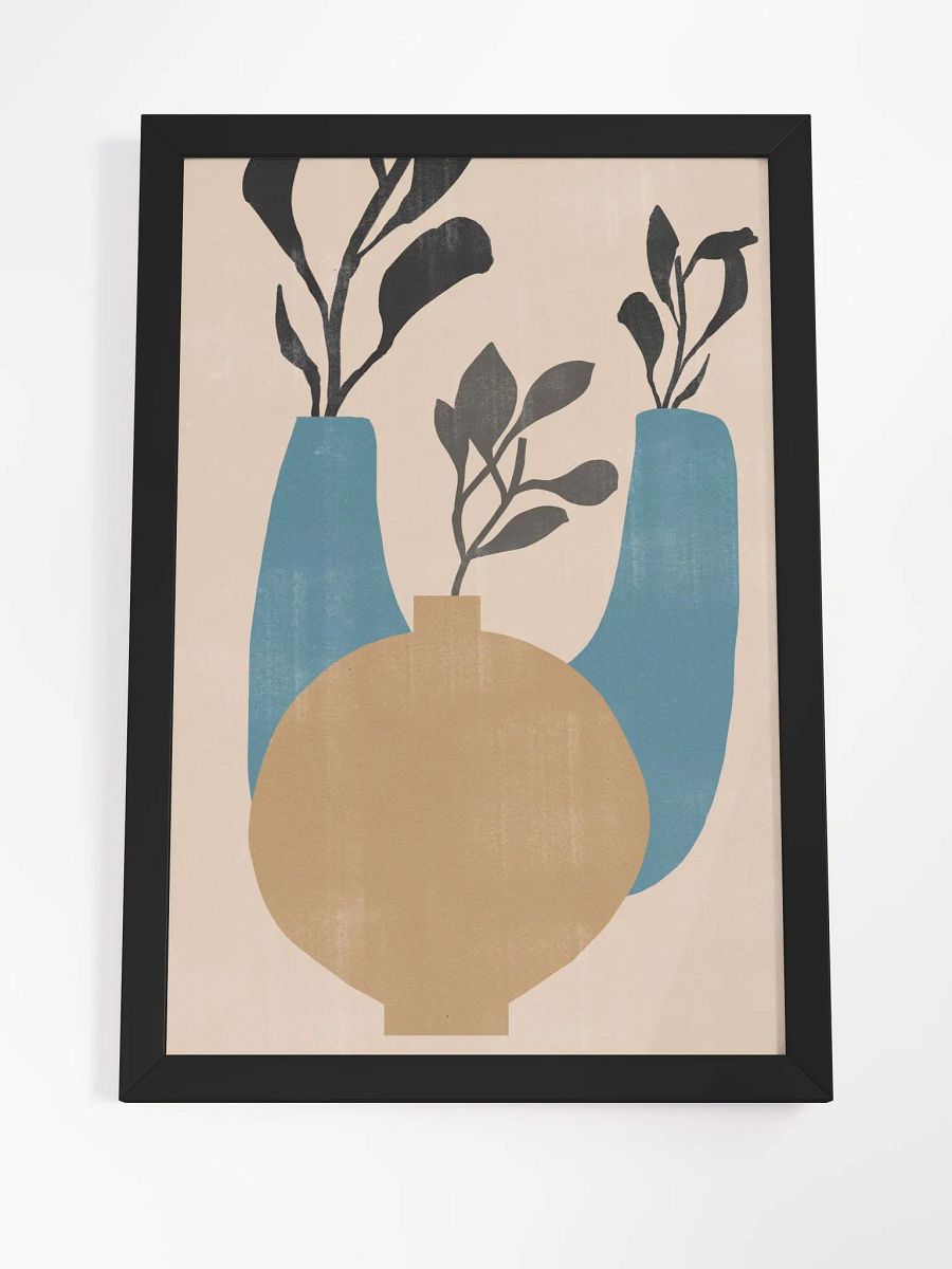 Abstract Vases and Foliage Matte Poster | Nature-Inspired Elegance for Modern Spaces product image (5)