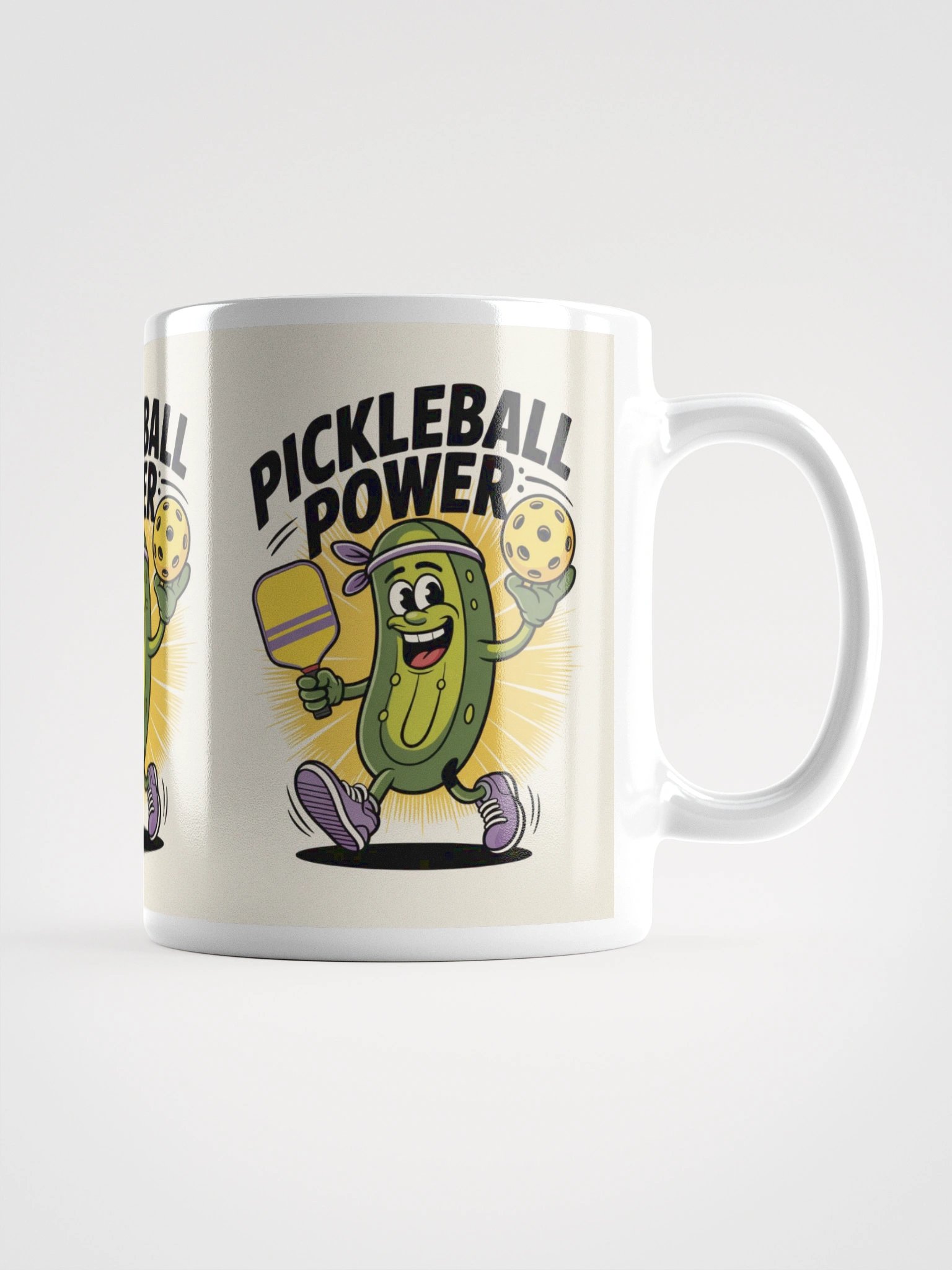 Pickleball Power Mug – Fun Pickle Character Design 11oz, 15oz, 20oz product image (3)