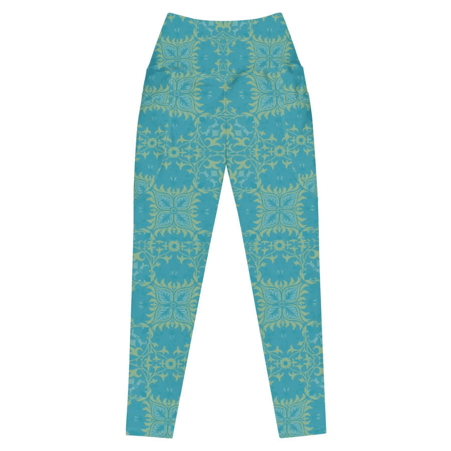 Turq Lime All-Over Print Leggings with Pockets product image (3)