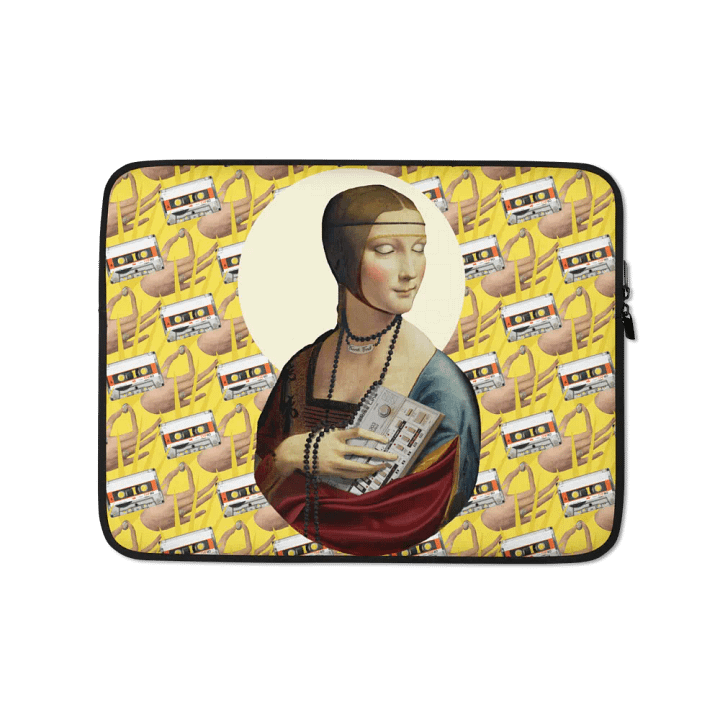 TB 303 Chill-out Lady by Frank Fonik, Techno EDM Laptop Sleeve product image (1)
