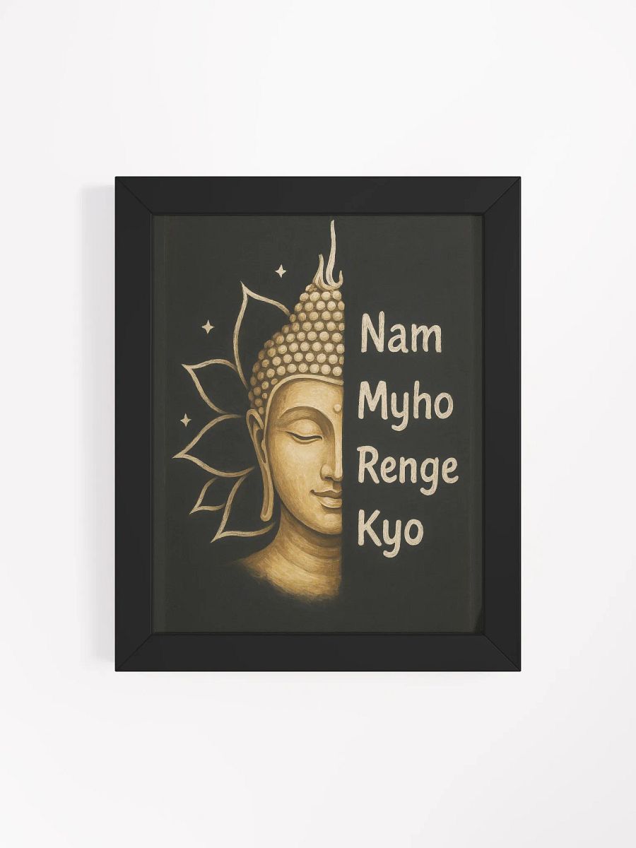 Nam Myho Renge Kyo - Buddha Lotus Art Framed Meditation Poster for Nichiren Buddhist Practitioners product image (102)