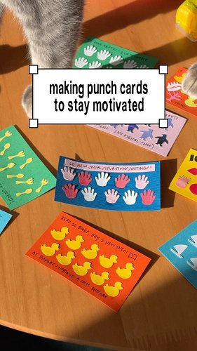 found my old punch stamp set in the closet of my childhood bedroom and brought them back to la with me 🤠 inspired by the punc...