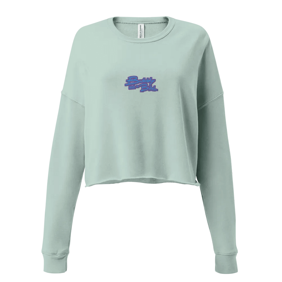 Bubbly and a B*tch (violet bubble design) embroidered fleece crop crew product image (24)