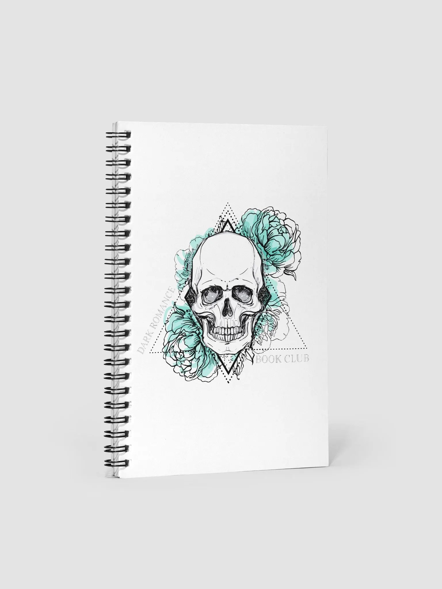 Dark Romance Floral Skull Notebook product image (1)