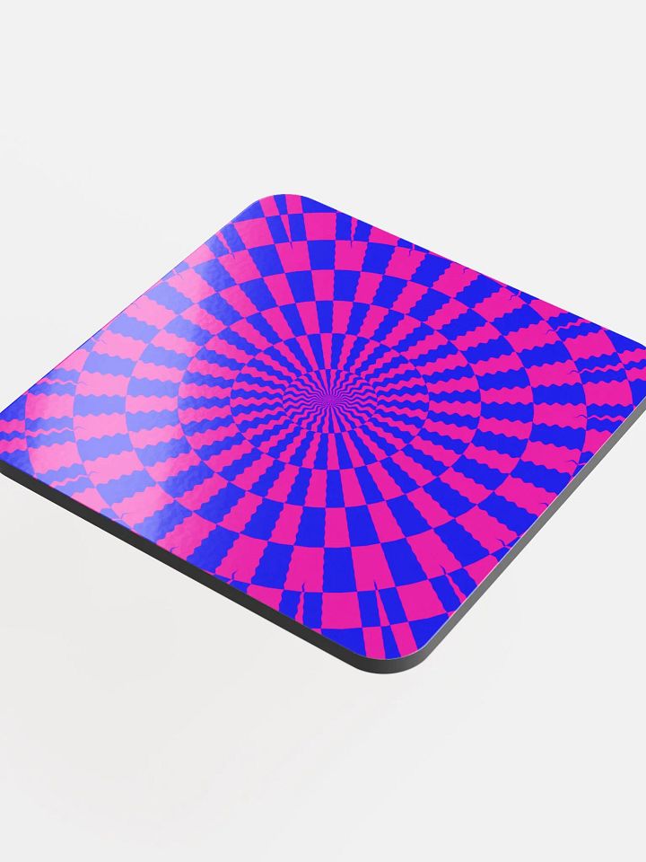 Cotton Candy Color Coaster, Spiral Illusion Blue Pink Kitchen Decor product image (1)