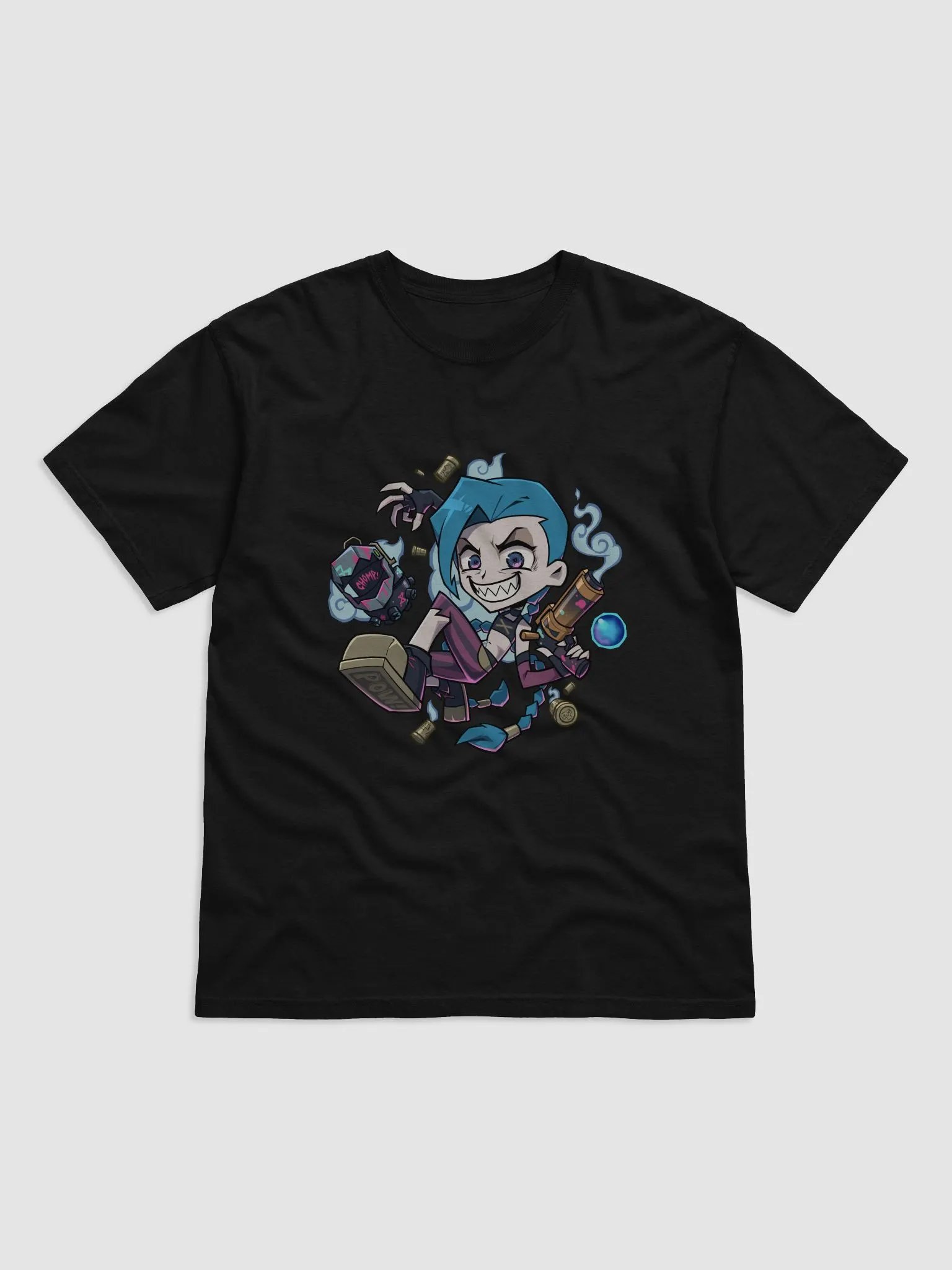 Crazy Blue Hair Girl T-Shirt product image (3)
