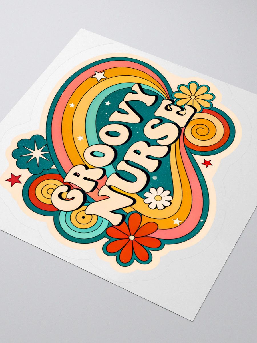 Groovy Nurse Kiss Cut Stickers product image (8)