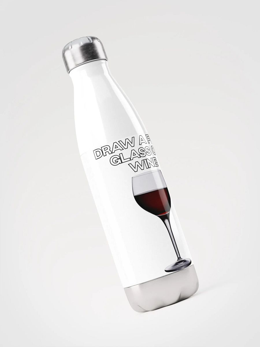 Draw a Full Glass of Wine Water Bottle product image (3)