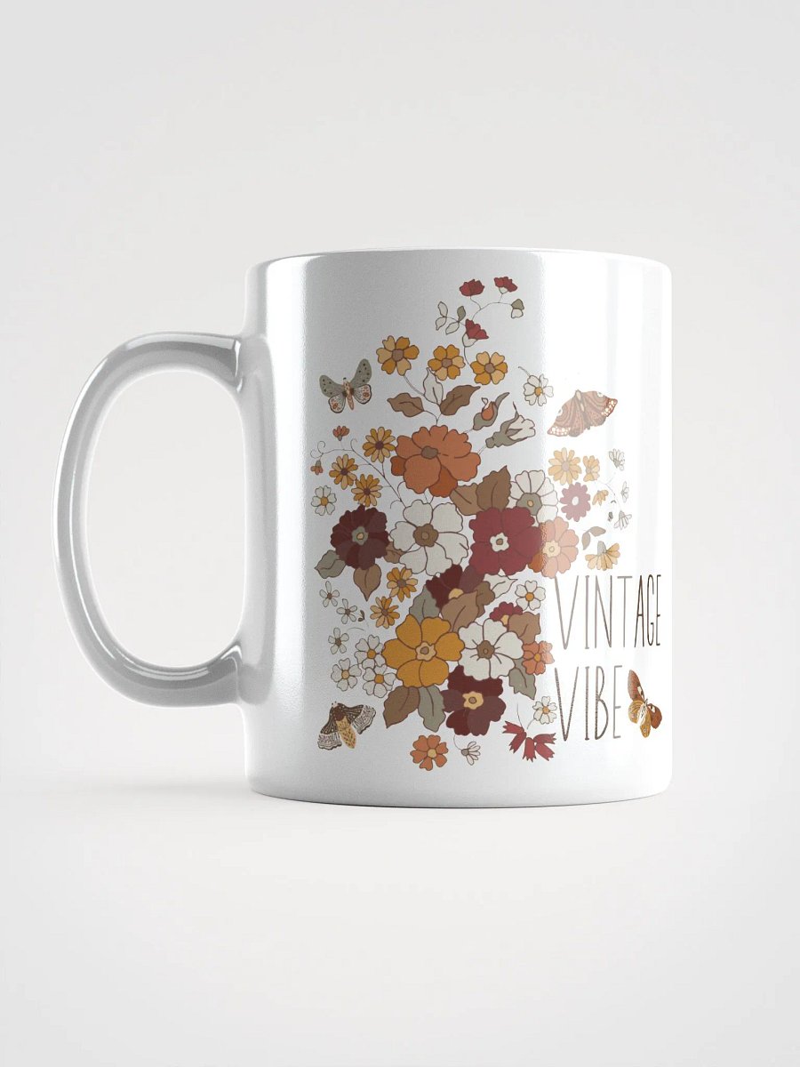 Vintage Vibe Retro Boho Butterfly & Floral Ceramic Mug product image (8)