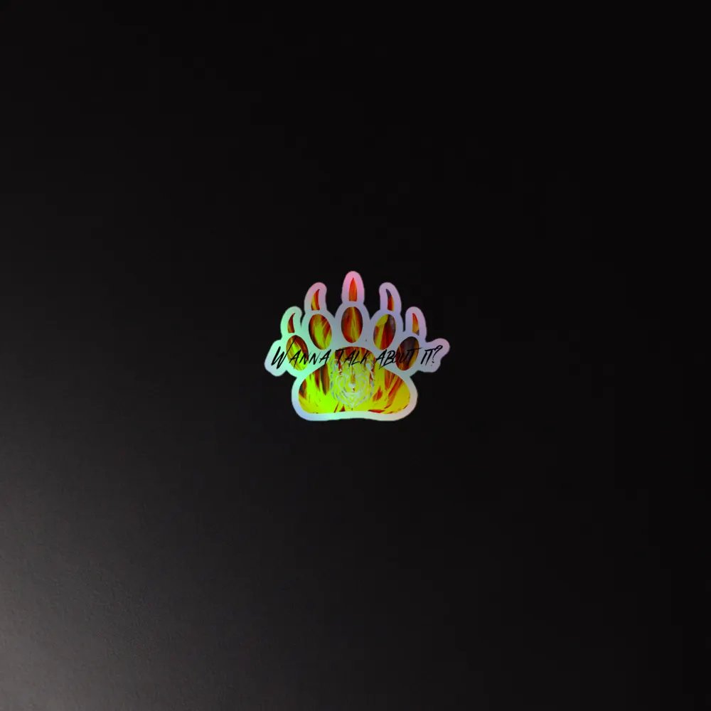 bear Flame Holographic Sticker Set product image (4)