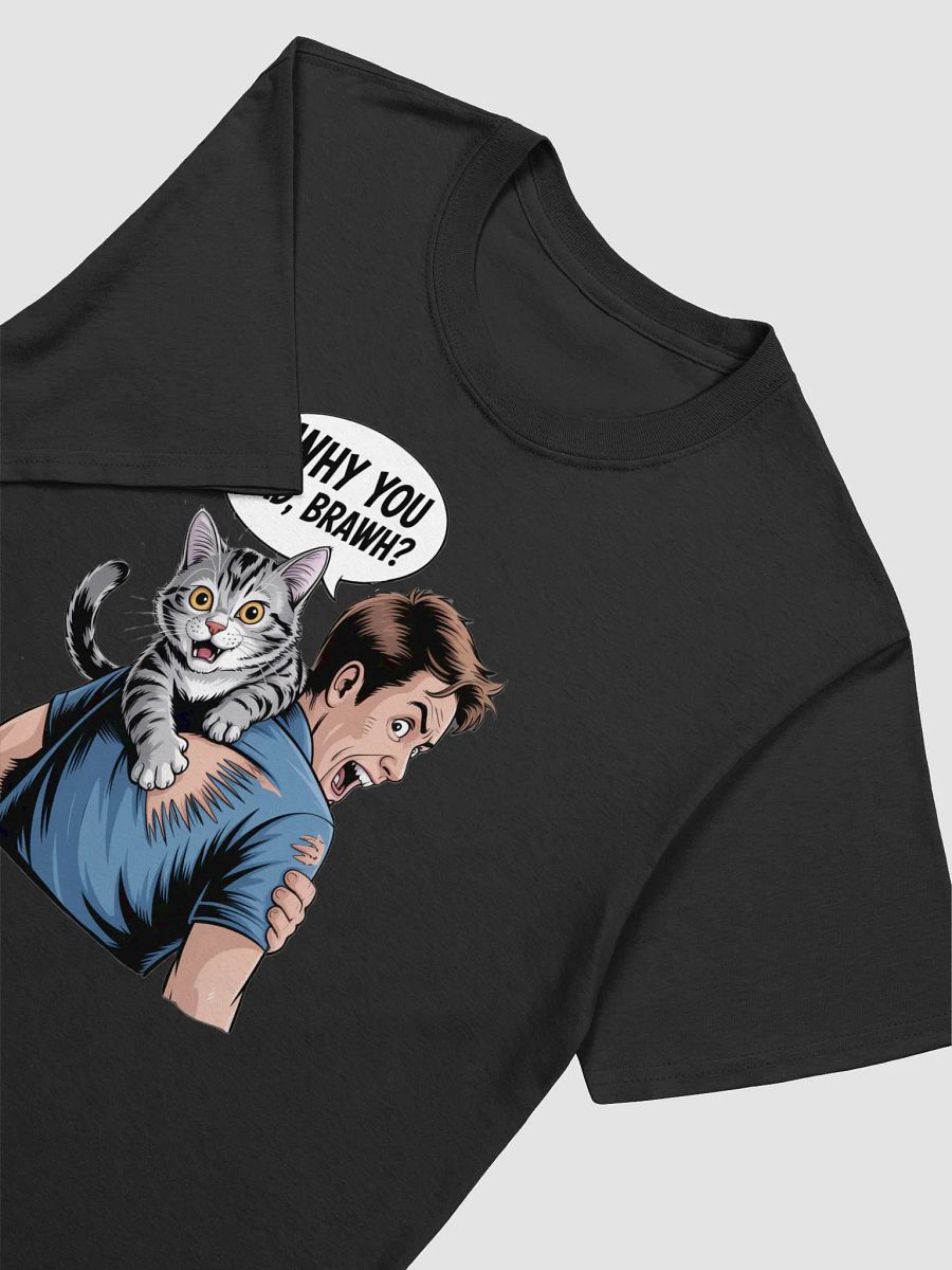 Cat Sharpening Claws on Owner Unisex T-Shirt product image (7)
