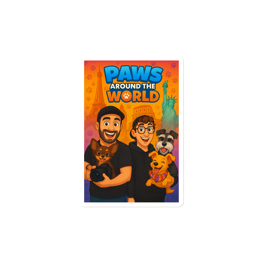 Paws Around the World Magnet product image (1)