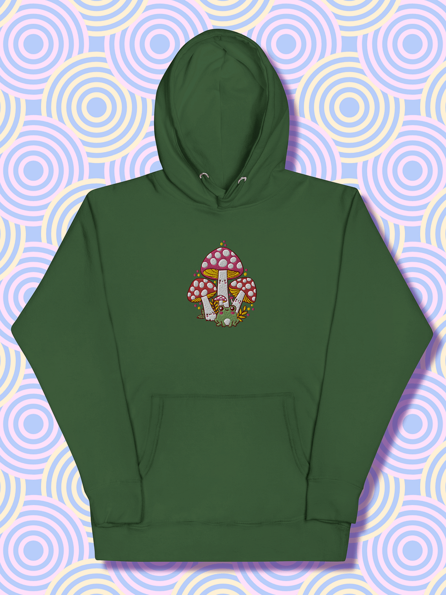 Whimsical Mushroom Frog Unisex Hoodie product image (3)