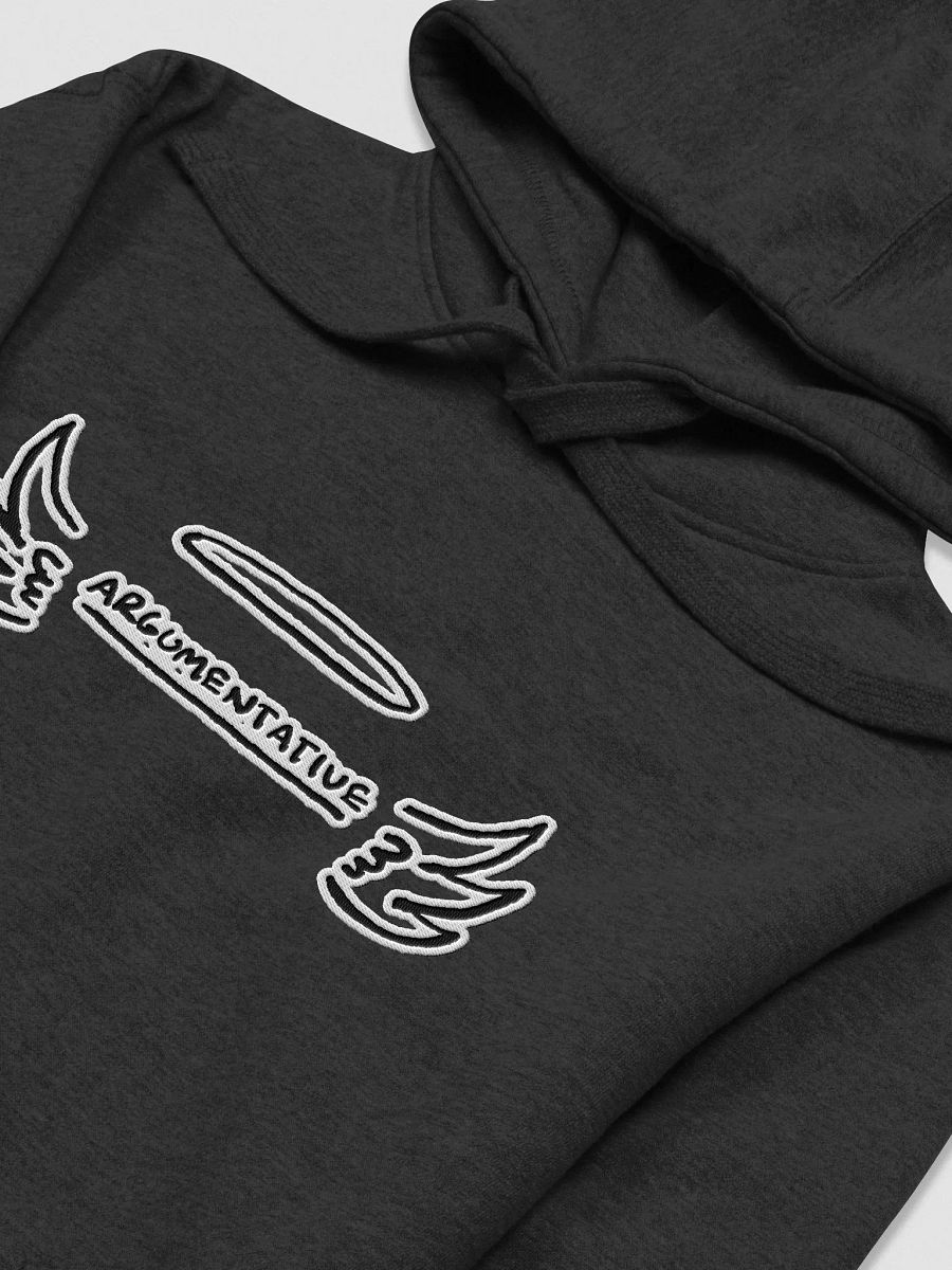 ANGELIC (lg. black + white bubble design) embroidered heavyweight hoodie product image (7)