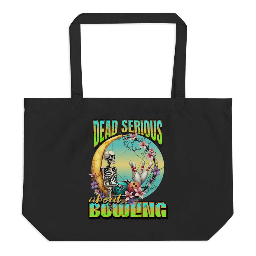Dead Serious About Bowling Skeleton Tote Bag product image (1)