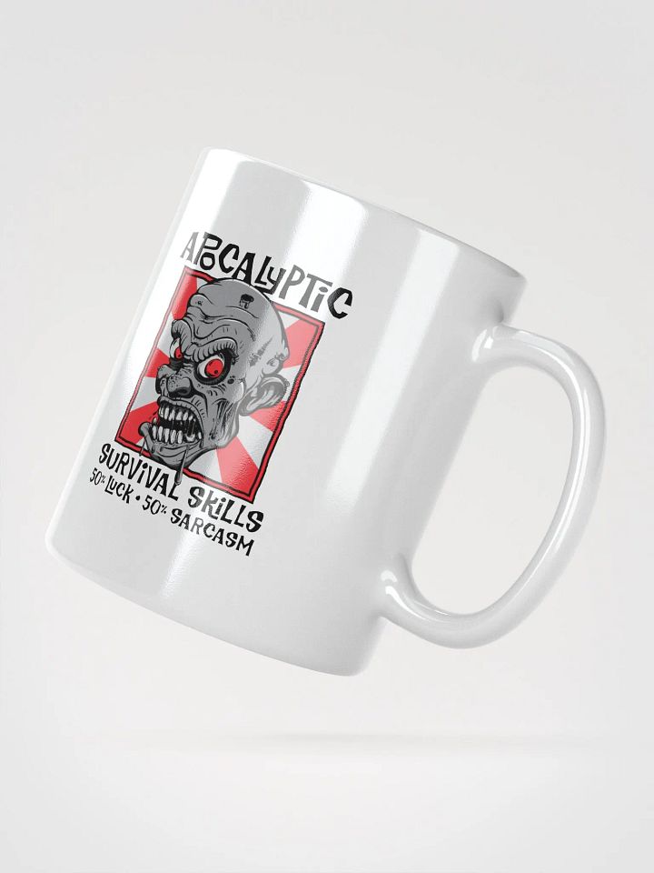 Apocalyptic Survival Skills 50% Luck 50% Sarcasm Funny Zombie Mug product image (2)