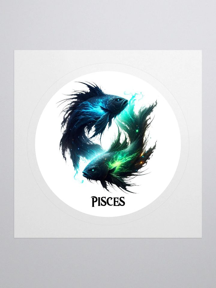 Mythical Pisces Zodiac Round Sticker product image (2)