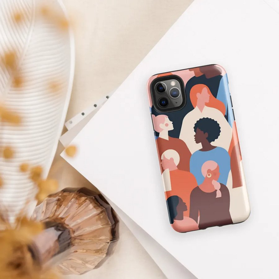ZABRAN Ultra Hybrid Matte Empower Her, Empower the World Back Cover Case for iPhone (Frost Black, TPU+Polycarbonate) product image (37)