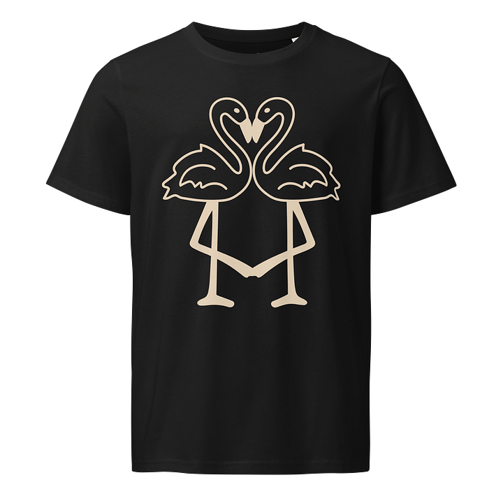 Flamingo Heart Unisex Organic Tee product image (2)