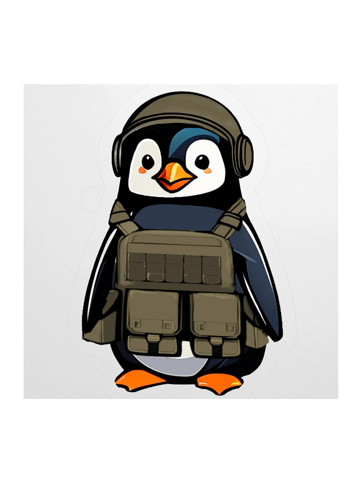Tactical Penguin Kiss Cut Stickers product image (1)
