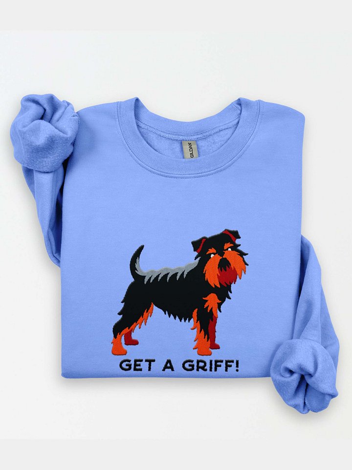 Get a Griff Sweatshirt (Embroidered) of a Brussels Griffon(Black & Tan) product image (1)