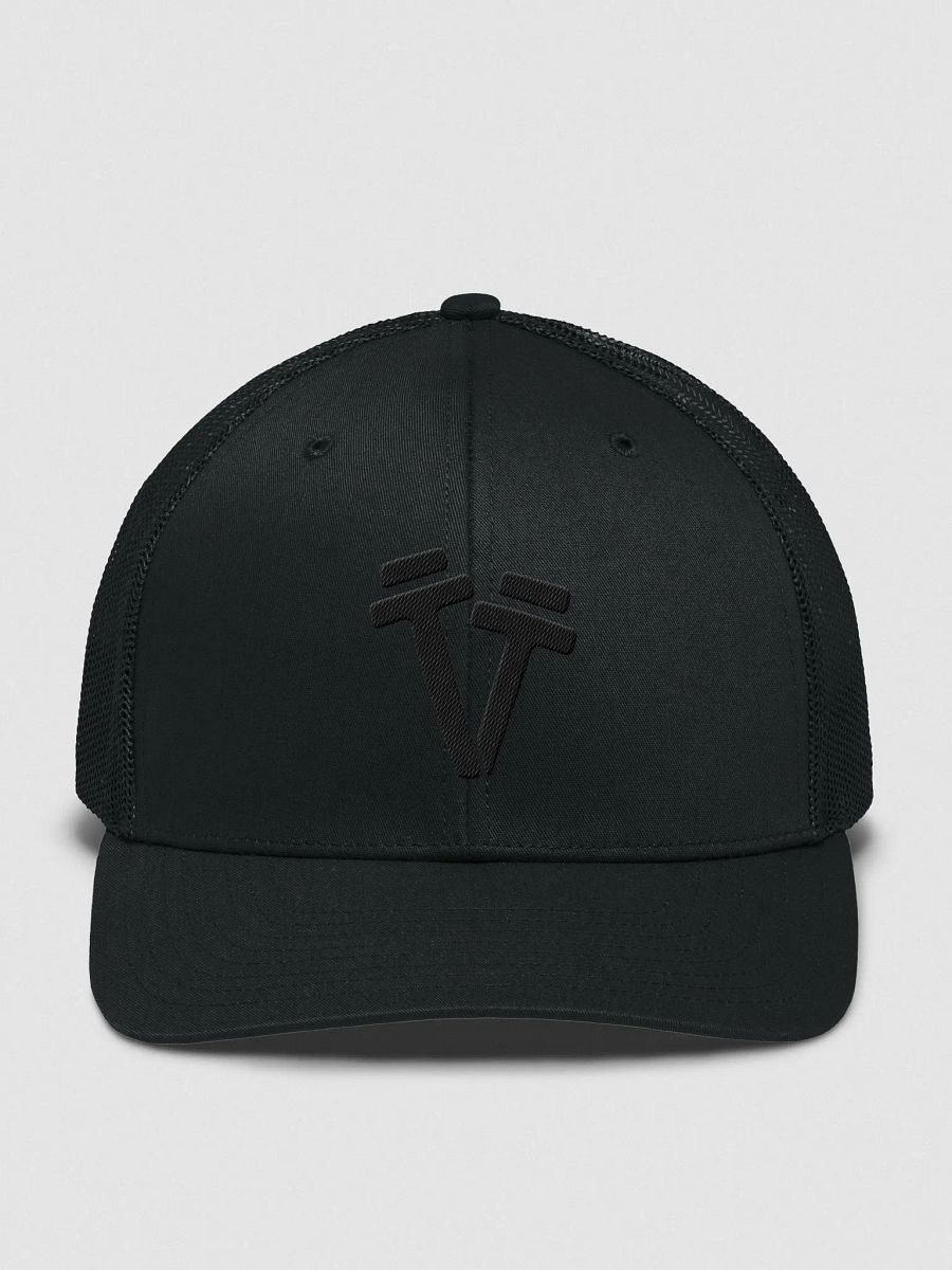 Black on Black Barbell Trucker Hat product image (1)