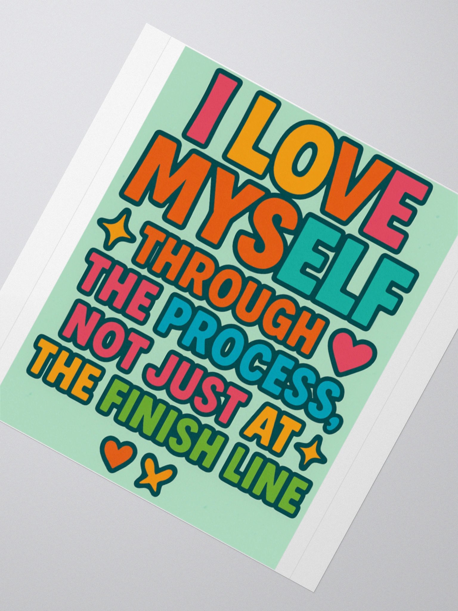 Self-Love Process Kiss Cut Stickers – Mental Health & Affirmation Stickers for Journals, Laptops & More product image (6)
