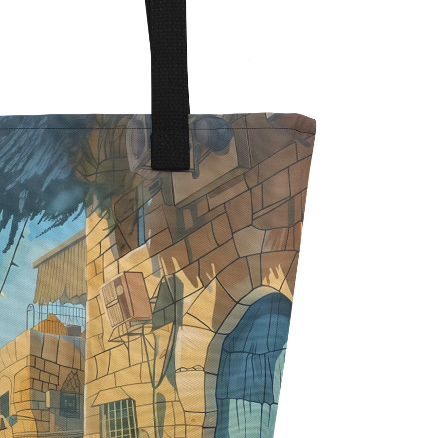 Tote Bag: Old Jesusalem Cityscape Historical Traveler Theme Design product image (5)