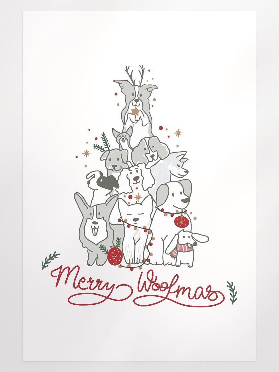 Merry Woofmas • Matte Paper Poster product image (1)