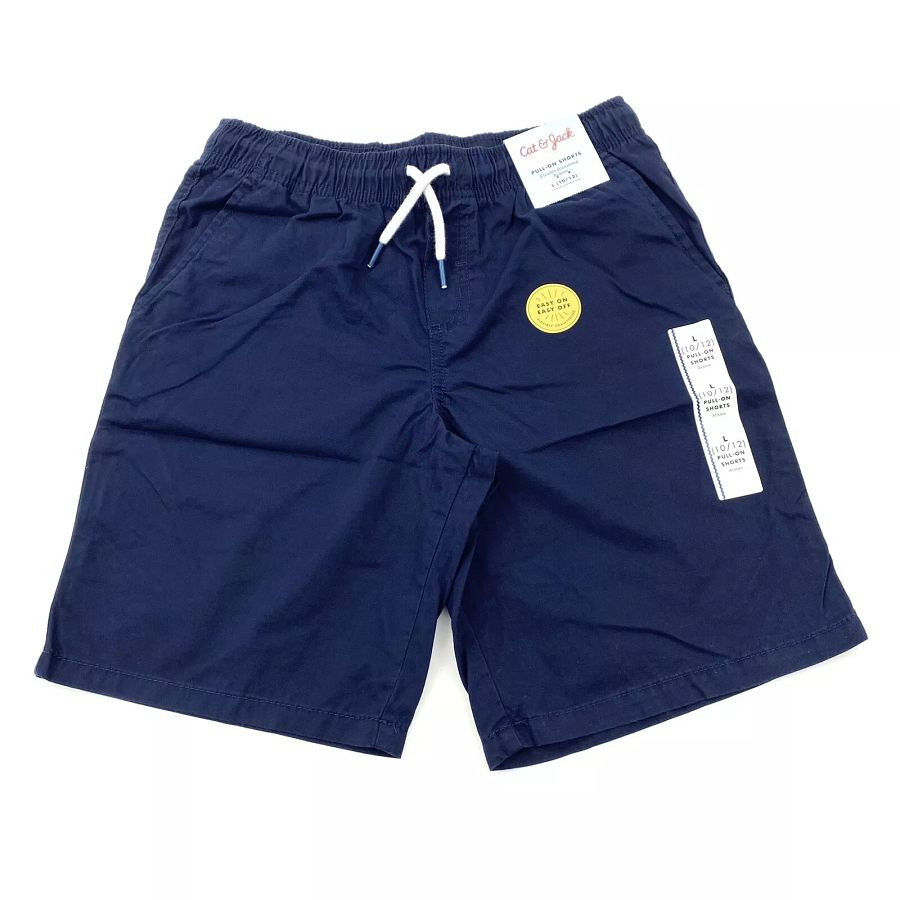 Cat & Jack Boys Size L 10/12 Pull-On Shorts Drawstring Fighter Pilot Blue product image (1)