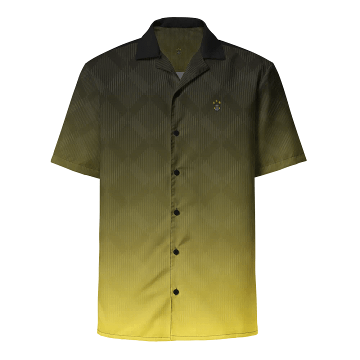 Black and Gold Blessed by God Button-up Shirt product image (2)
