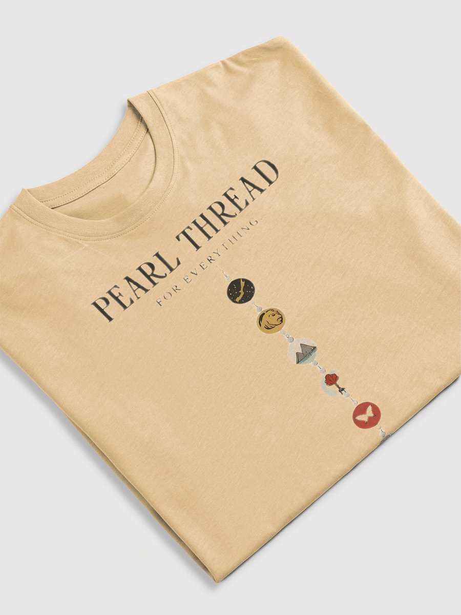 Elegant Pearl Thread Art Print | Bohemian Decor Heavyweight Tee product image (3)