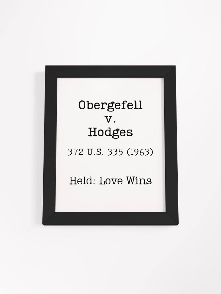 Obergefell v. Hodges "Love Wins" Framed Print product image (2)