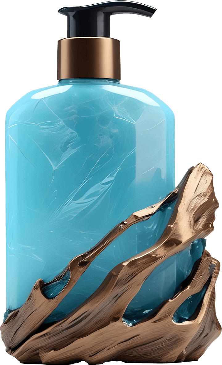 Coastal Luxe Spa Object – Aqua Serenity Collection – Dispenser PNG product image (1)