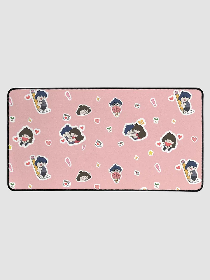 PINK Sticker Design Desk Mat 15.5" x 31.5" product image (1)
