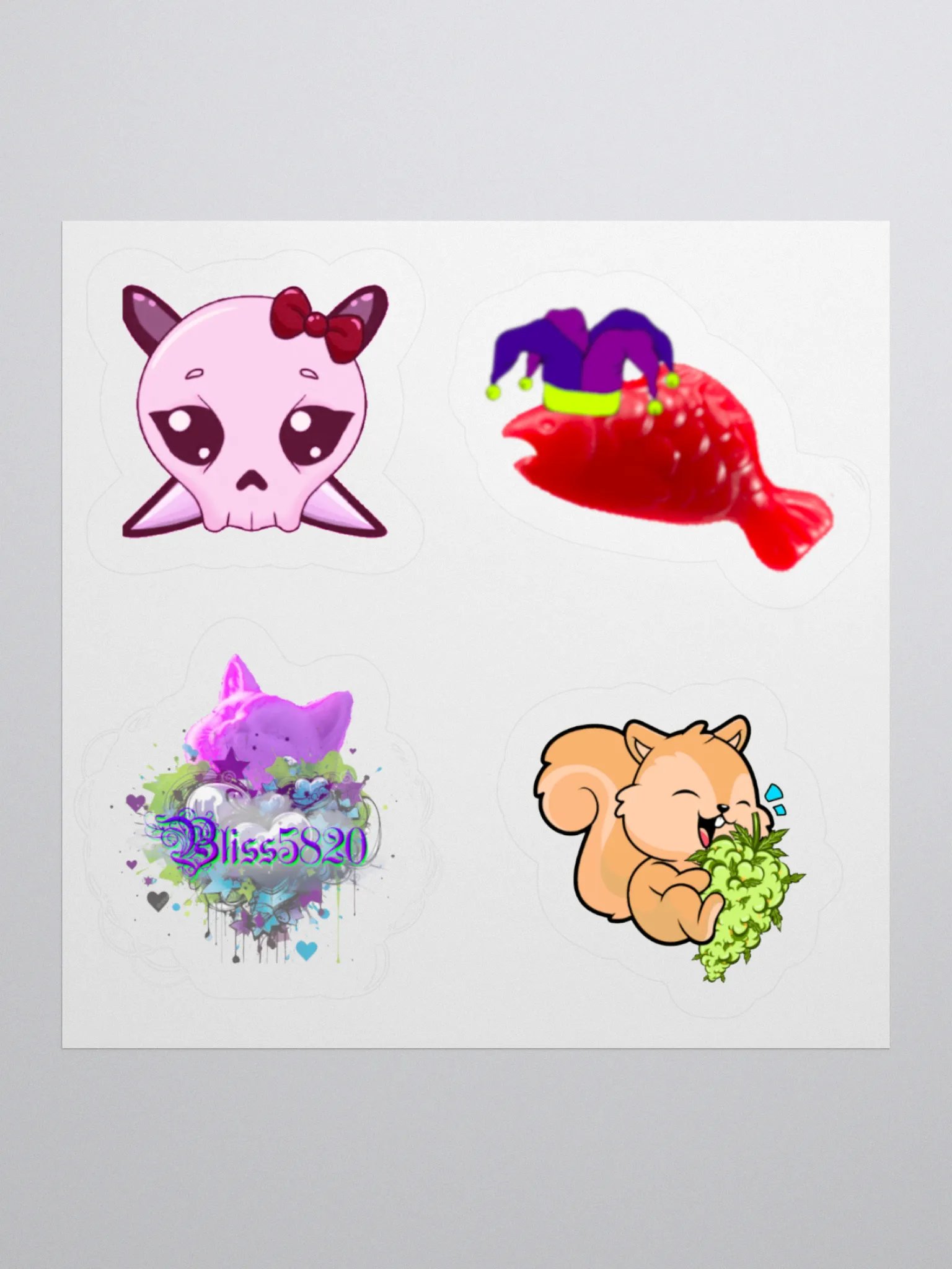 Whimsical Cartoon Kiss Cut Sticker Pack product image (2)