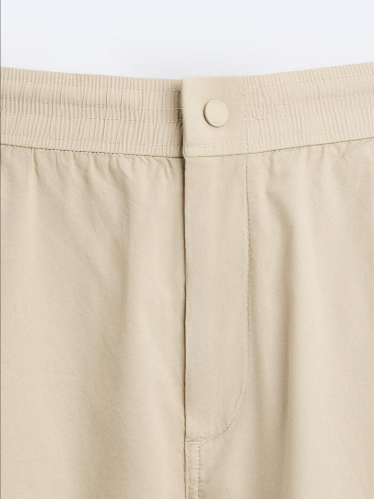 POPLIN JOGGER WAIST TROUSERS product image (3)