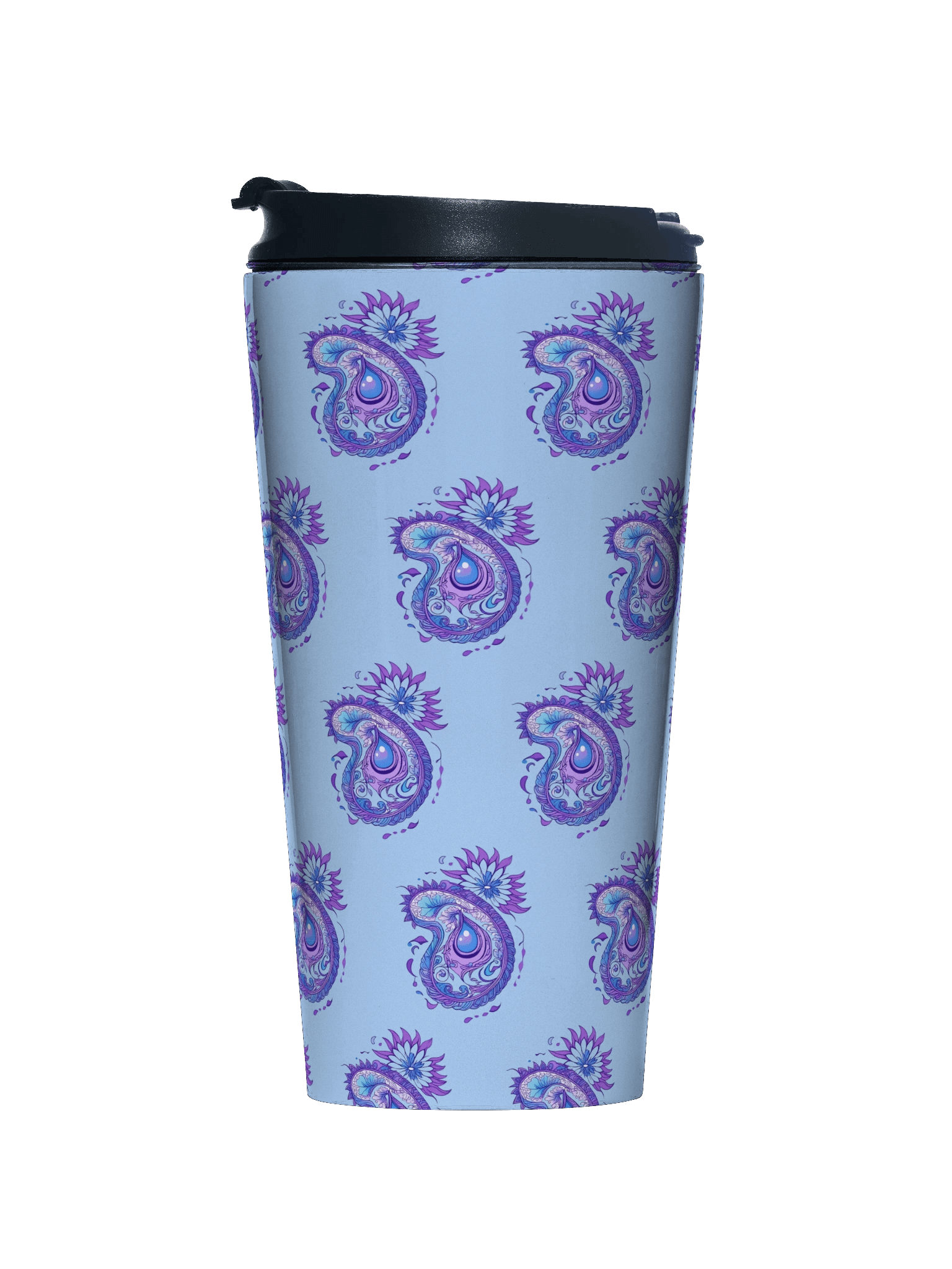 Indigo Paisley Flower - Stainless Steel Travel Mug product image (1)