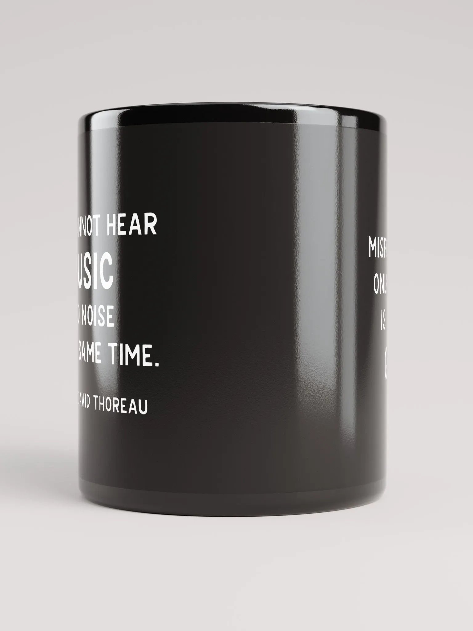 Embrace Your Genius Thoreau Quote Black Coffee Mug product image (6)