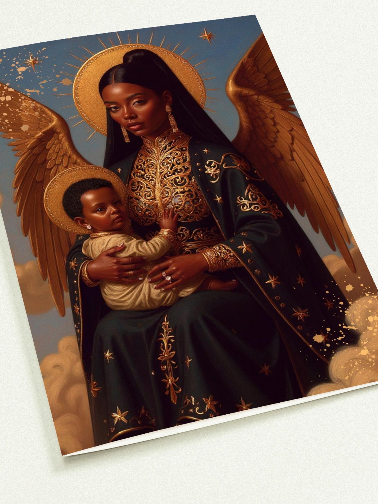 Black Madonna and Child _ Pack of 10x Holiday Greeting Cards _ 3 product image (2)