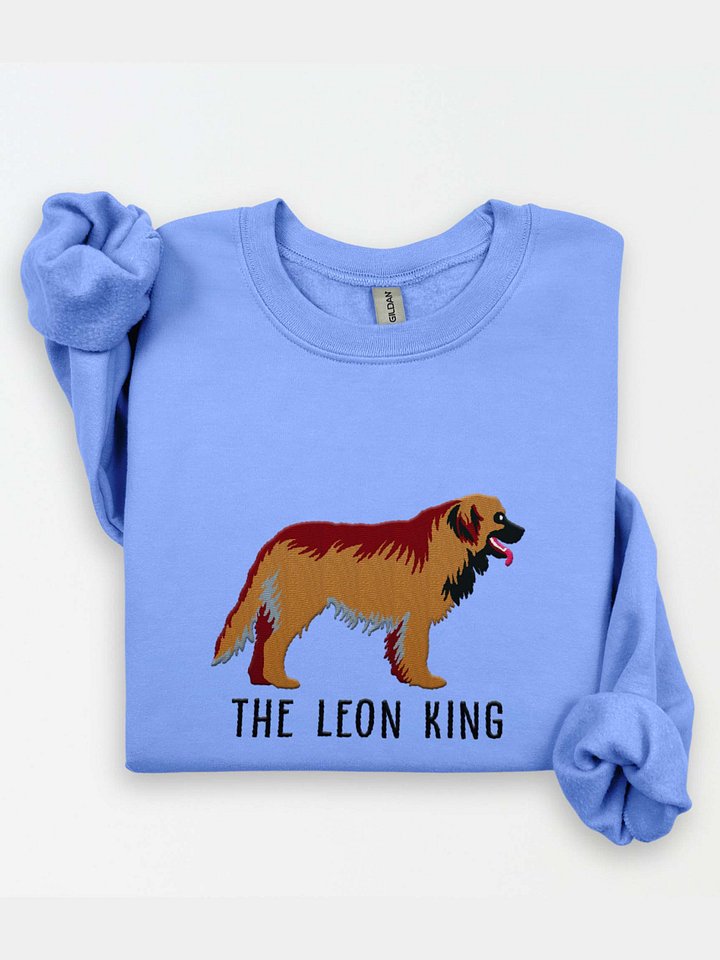 The Leon King Sweatshirt (Embroidered) of a Leonberger(Tan) product image (1)
