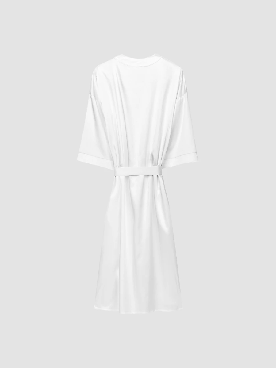Libra Black on White Satin Robe product image (2)