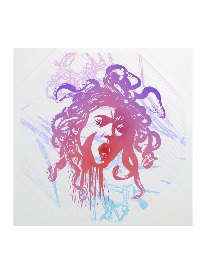 Sticker - Medusa on Purple Irises (transparent background) product image (1)