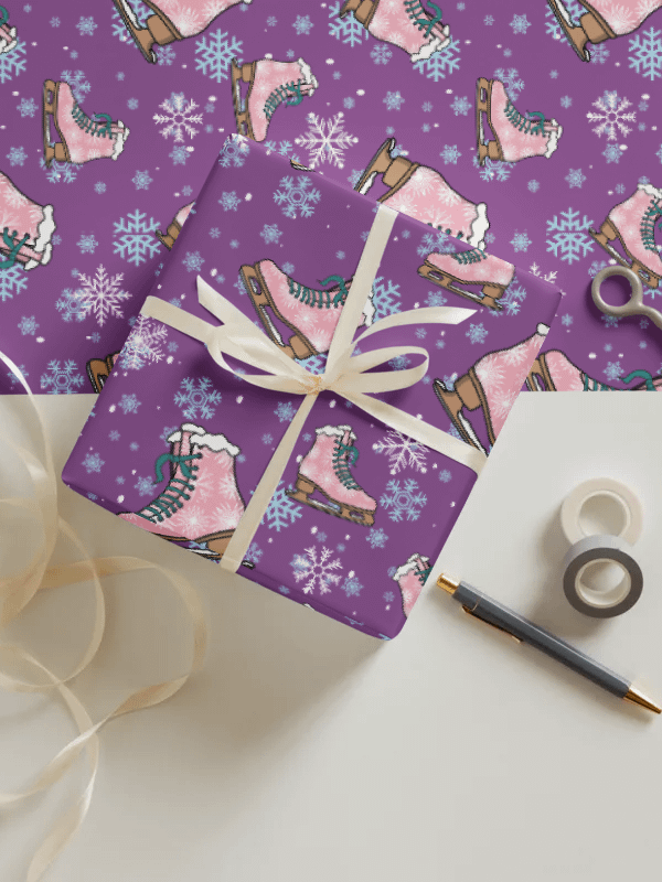 Ice Skating Wrapping Paper Sheet Set product image (7)